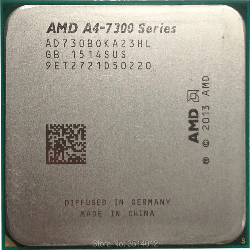 AMD A4-Series A4 7300 7300K 7300B 3 8 ГГц двухъядерный процессор AD7300OKA23HL/AD730BOKA23HL разъем FM2 |