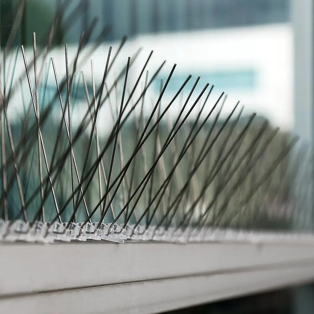 

12pcs 25cm Bird Repeller Environmentally Stainless Steel Pigeon Nails Anti-Bird Anti-Dove Spikes Bird Scarer Spikes Pest Control