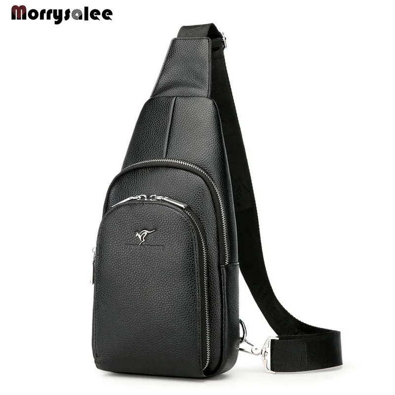 

Men Bag General Leather Chest Bag Crossbody Bags for Men Messenger Pack Casual Shoulder Bags Waterproof