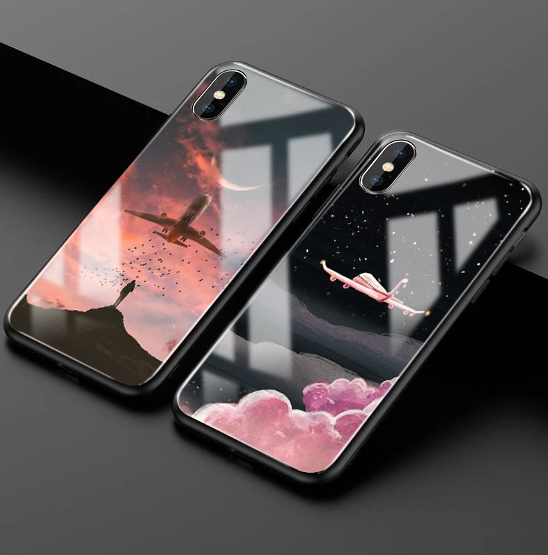 Чехол из закаленного стекла для телефона Карта мира путешествия просто Go чехол для iPhone X XR XS Max 8 7 6s Plus для samsung s8 s9 plus s7 Edge