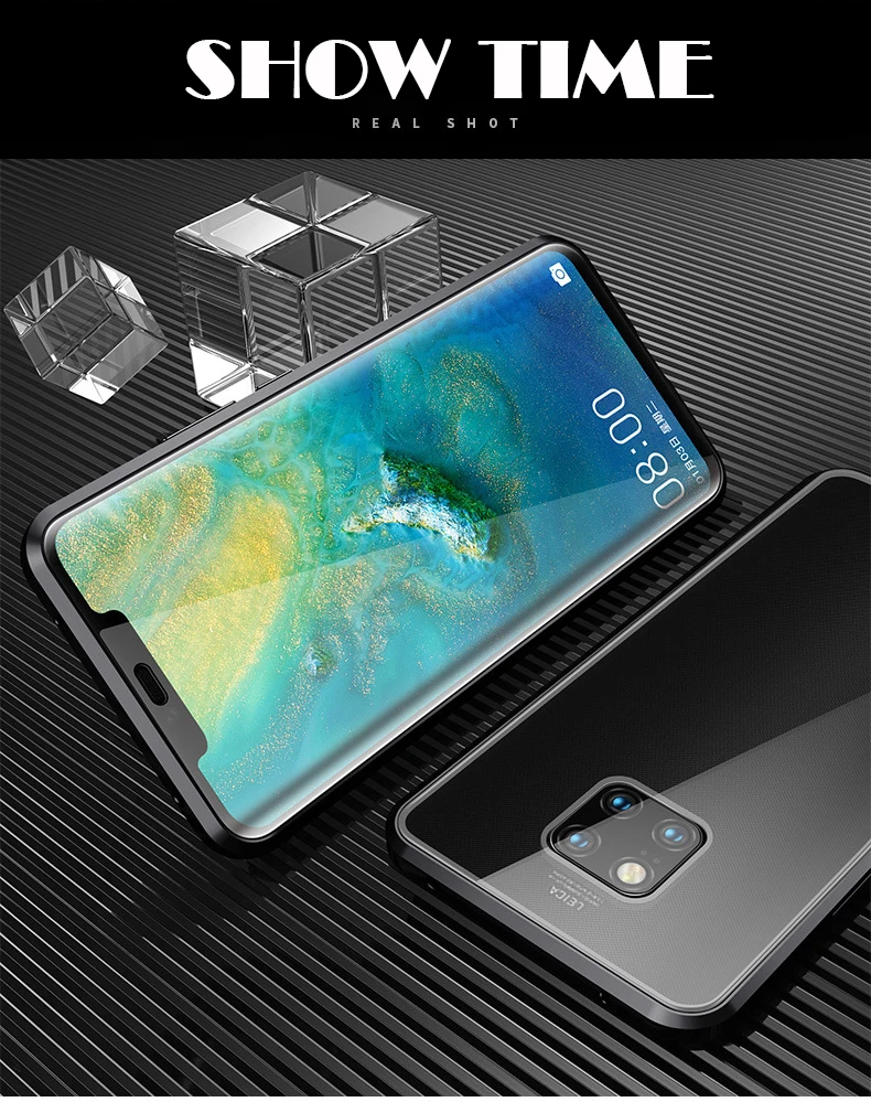 Металлический магнитный чехол Suntaiho для huawei P30 pro, чехол из закаленного стекла, чехол на магните s, чехол для huawei mate 20 mate 20 pro, чехол