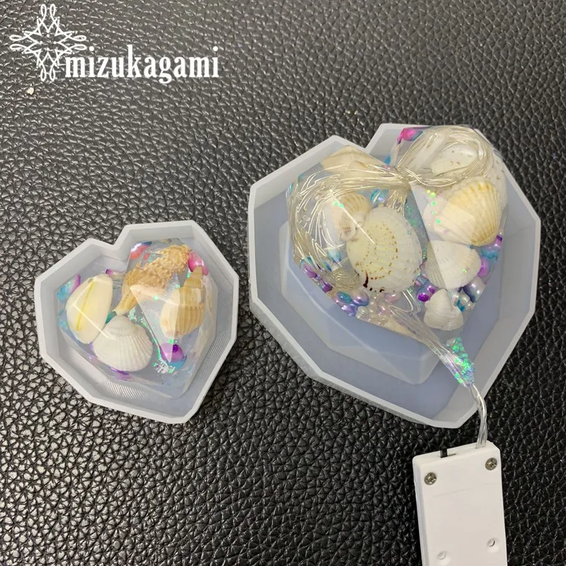 UV Resin Jewelry Liquid Silicone Mold Heart Charms Pendant Molds 6cm 9cm 1pcs For DIY Intersperse Decorate Making | Украшения и