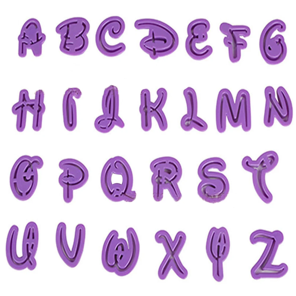 26 Alphabet Letters Decorating Tools Plastic DIY Fondant Cake Mold Non-stick 3D Baking | Дом и сад