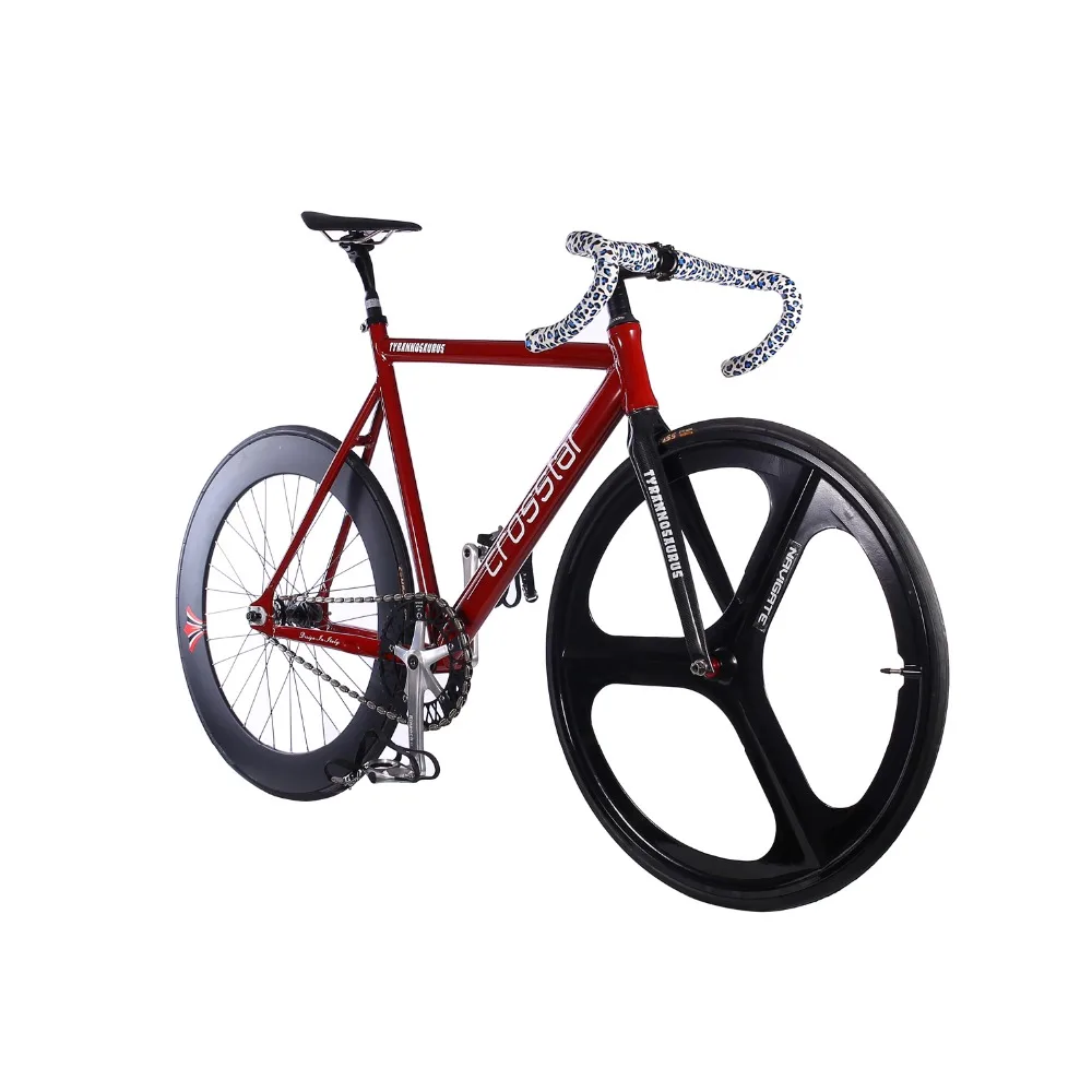Трек Велосипед fixie bicyle рама 53 см 55 см 58 см DIY 700C алюминиевый сплав с фиксированной передачей велосипед с 3 спицами обод колеса Карбоновая вилка
