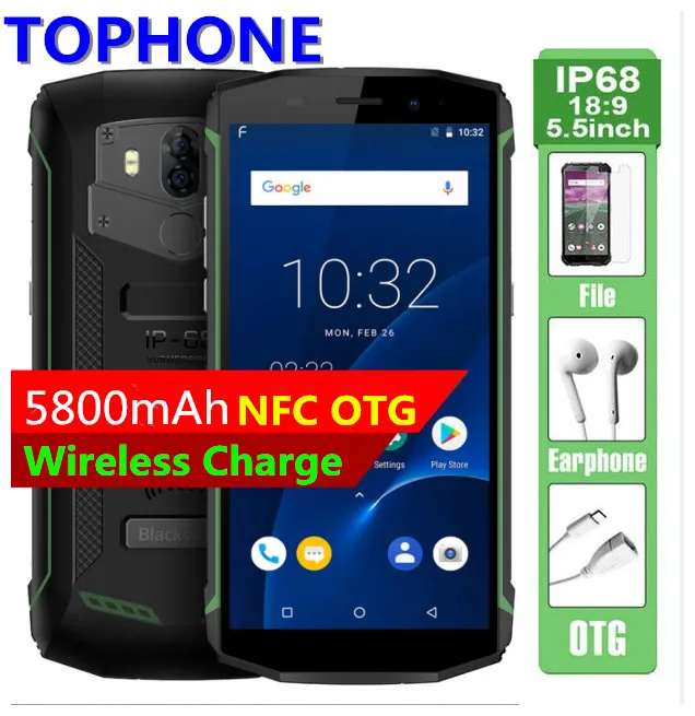Blackview BV5800 pro 4G смартфон IP68 Водонепроницаемый 5 &quot18:9 HD Android 8 1 MT6739 Беспроводной