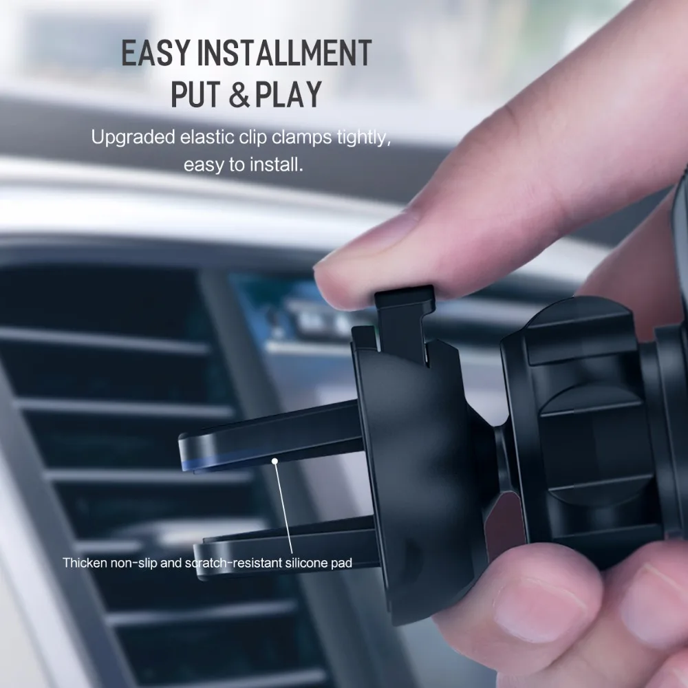 Автомобильный держатель для телефона ROCK для iPhone X XS MAX Gravity Air Vent, держатель для телефона в автомобиле, держатель для мобильного телефона, подставка для samsung