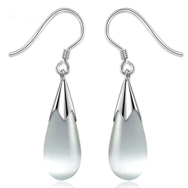 Лидер продаж Модные украшения Длинные Капли Воды Опал Серьги ухо падение