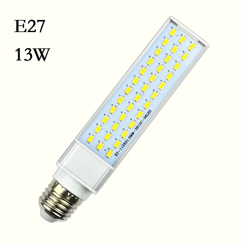 LED Лампада G24 E27 9 Вт 11 Вт 13 Вт 15 Вт 18 Вт 30 Вт светильники 85 В-265 В/AC Горизонтальное Подключите лампы SMD5730 Bombillas led Кукуруза Лампа Пятно света