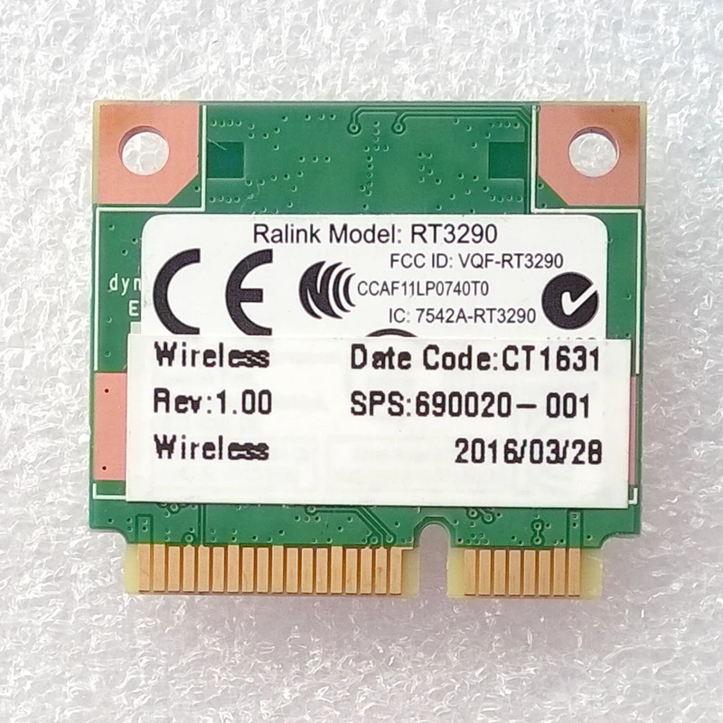 Комбинированный адаптер Ralink RT3290 802.11b/g/n 1x1 Wi Fi и Bluetooth 4 0 для серии Pavilion 14 15 sps 690020