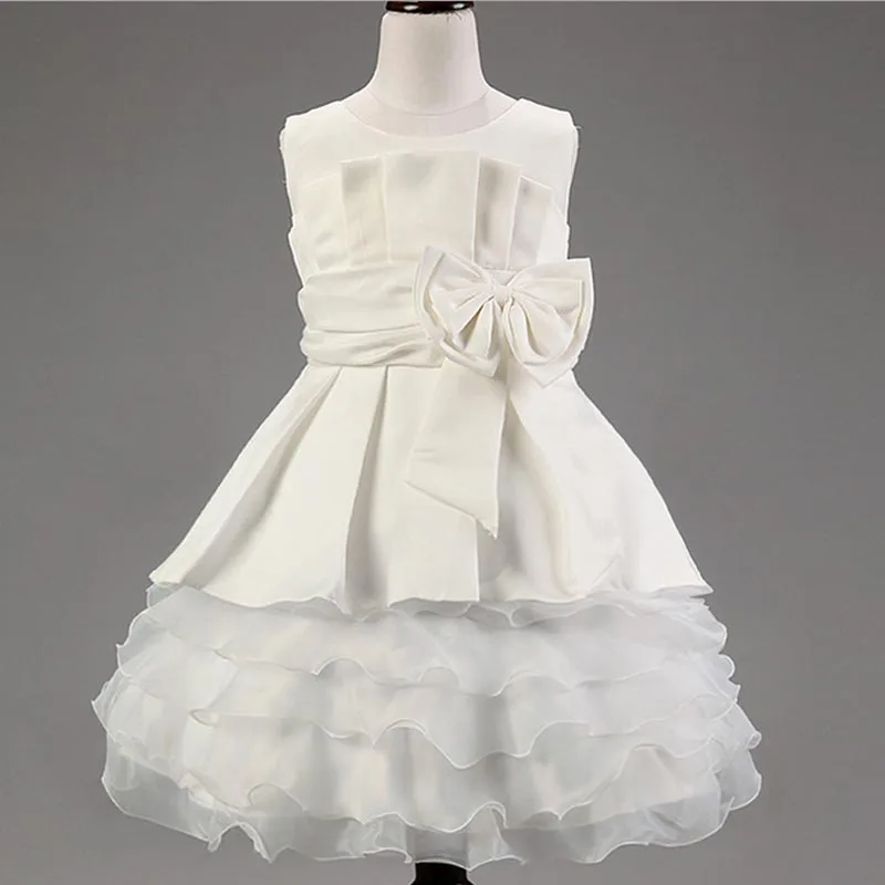 Girls Dress Children's Princess Wedding Dresses Kids 2016 Brand New Style Bow canonicals Sweet girl Clothing | Детская одежда и