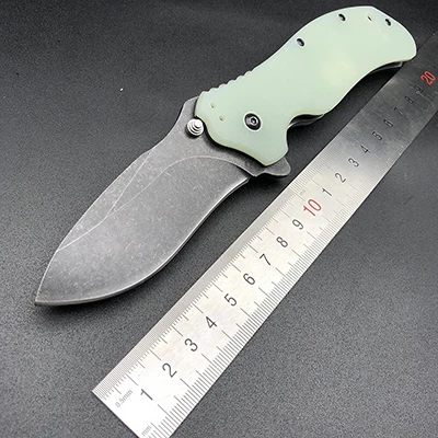 with logo-1 ZZSQ ZT 0350BW тактический складной нож подшипник карманный нож CPM-S30V лезвие G10 ручка подшипника нож 0350 кемпинг открытый инструмент - Цвет: with logo-1