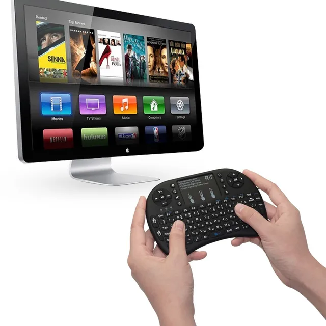 Rii i8+ Backlight Russian Mini Wireless Keyboard With Touchpad for Android TV Box PC Windows 2