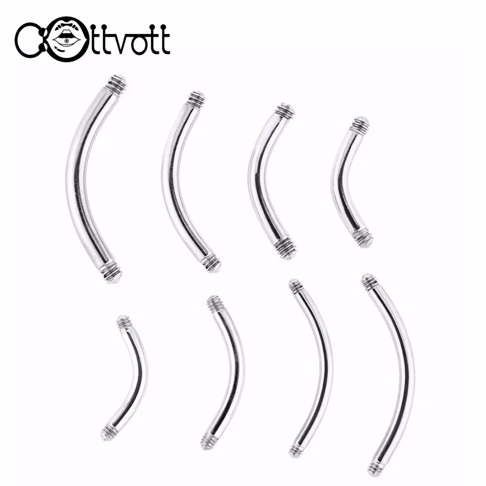 10 шт./лот Пирсинг из нержавеющей стали банановые детали для бровей пупка живота