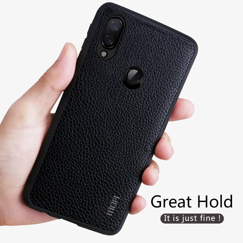 Чехол для Redmi Note 7 чехол Mofi Xiaomi Pro задняя крышка из искусственной кожи с зернистой
