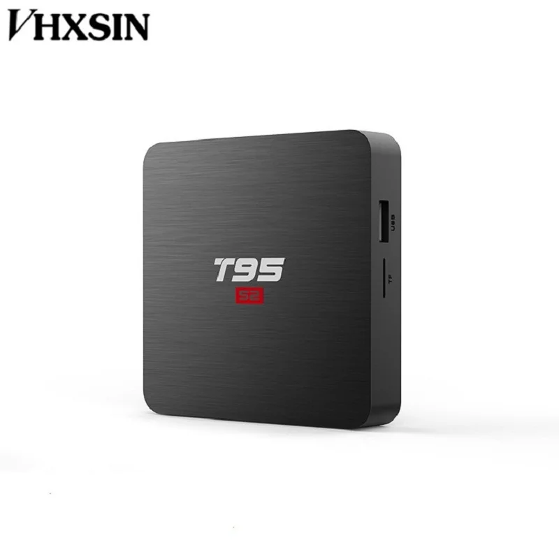 VHXSIN 5 шт./лот T95 S2 Amlogic S905W 1 ГБ/2 ГБ DDR3 8 ГБ/16 Гб ROM Android 7 ТВ приставка четырехъядерная