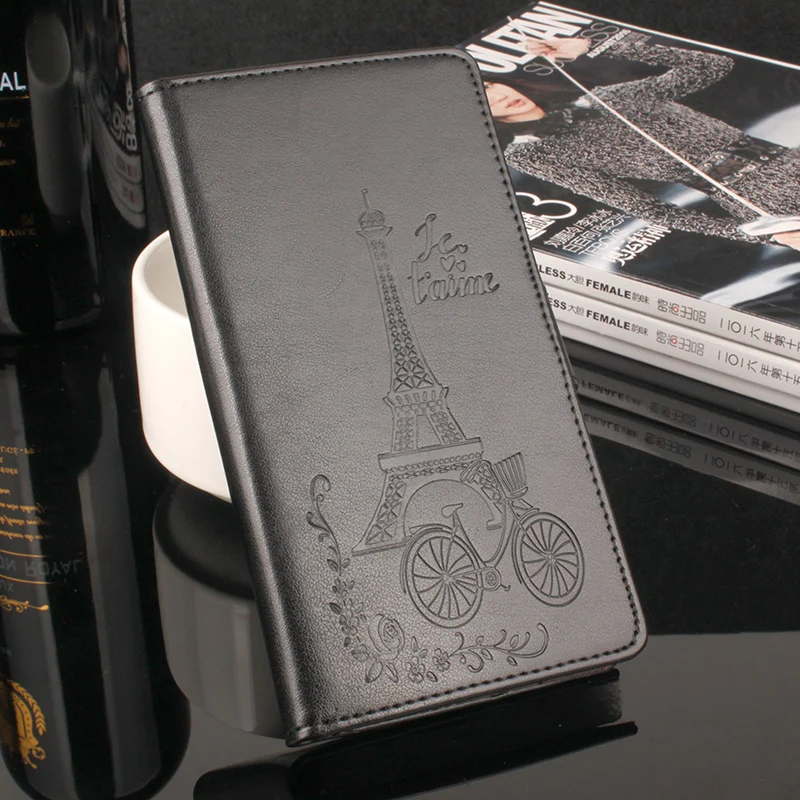 Doogee Homtom HT17 Case 5.5'' Luxury Elegant Flower Tower Leather wallet flip protective cover case for Pro | Мобильные