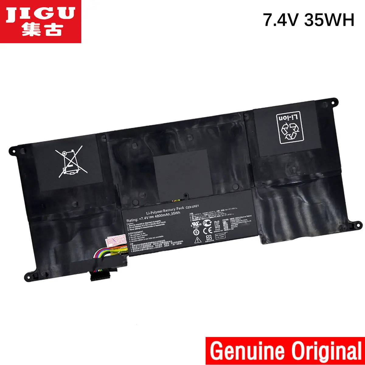 

JIGU C23-UX21 C22-UX21 Original Laptop Battery For Asus Ultrabook ZENBOOK UX21 UX21A UX21E 7.4V 4800MAH 35WH