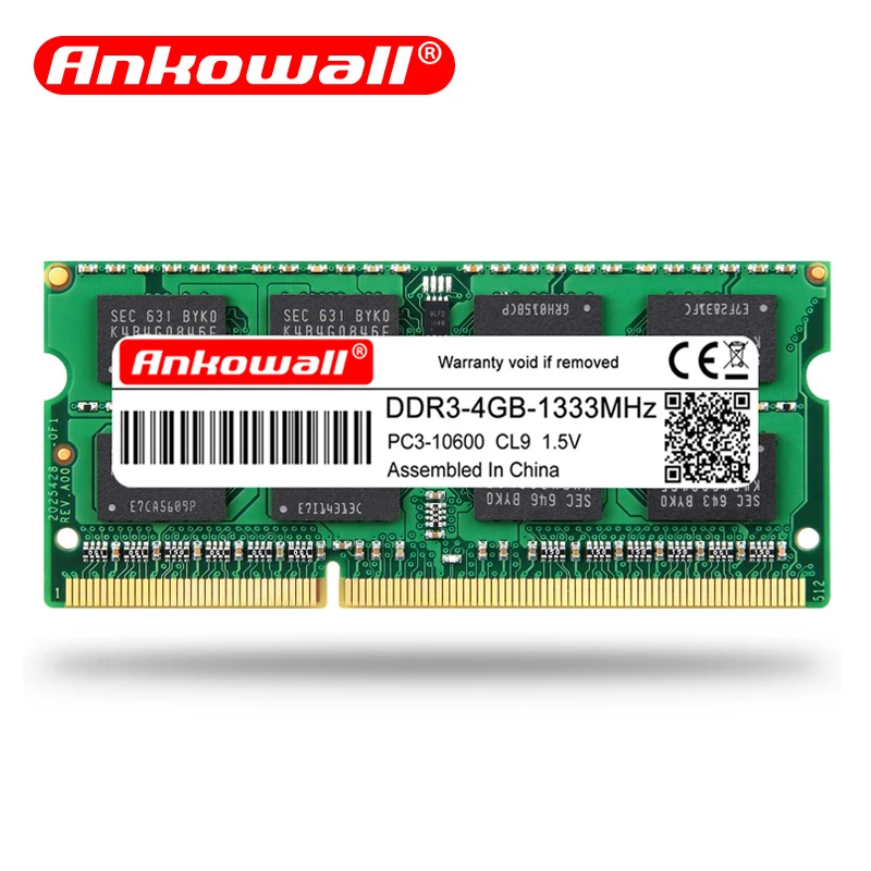 Оперативная память Ankowall DDR3 для ноутбука 2 ГБ 4 8 1600/1333 МГц|Оперативная память| |