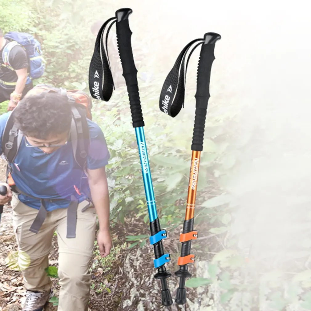 Новый Naturehike 3 х секционный Алюминий сплав Трость альпенштоками складные трости