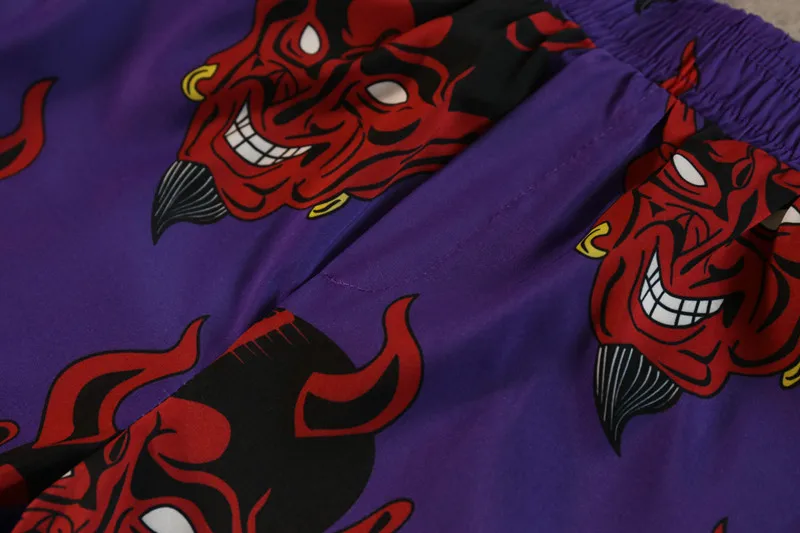 Мужские шорты с принтом Devil, уличная одежда в стиле хип-хоп, Harajuku, летние шорты с эластичной талией, мужские пляжные повседневные спортивные брендовые шорты