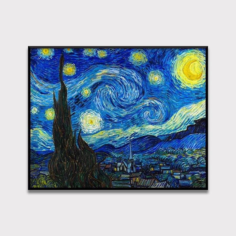 Vincent van Gogh звездное небо абстрактный Классический стиль холст Художественная печать постер, Настенная картина для гостиной, домашний декор