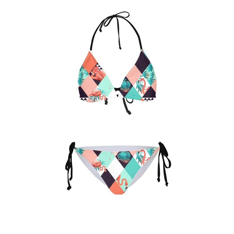 Новые Бикини с принтом птиц сексуальные пляжные купальники больших размеров