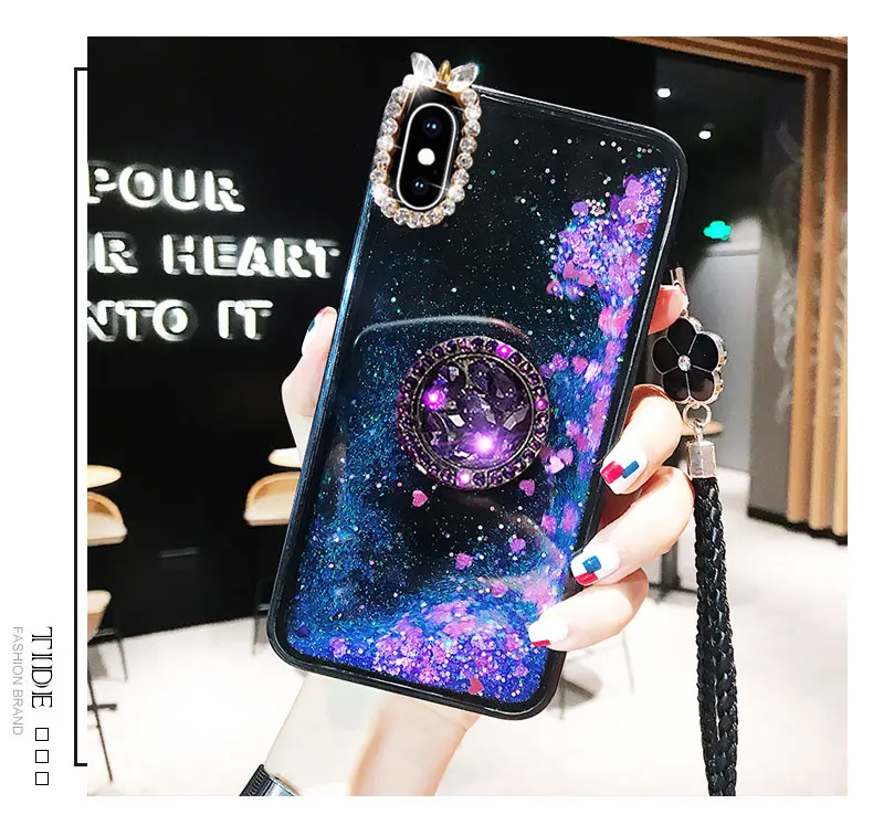 XSMYiss для iPhone 11 Pro MAX 6 6S 7 8 Plus X XS XR Роскошный чехол со стразами телефона стенд колец