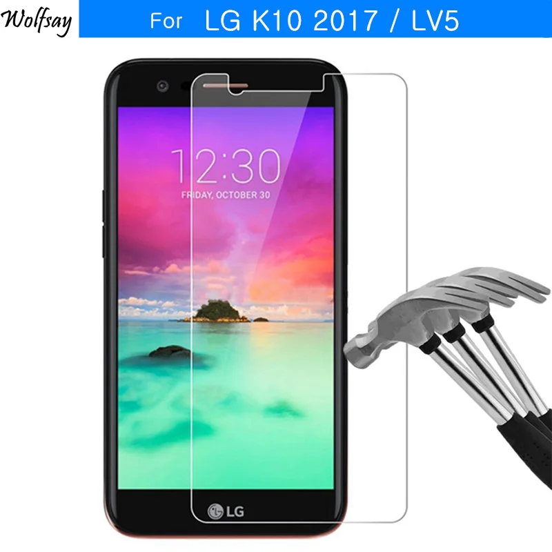Закаленное стекло для LG K10 2017 2 шт. Защита экрана LV5 / X400 M250 M250N защитная пленка