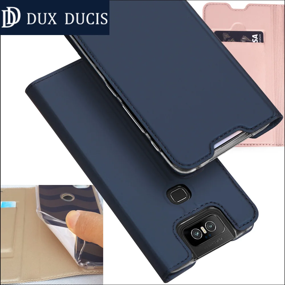 Оригинальный DUX DUCIS чехол для Asus Zenfone 6 ZS630KL Книга Флип кожаный бумажник