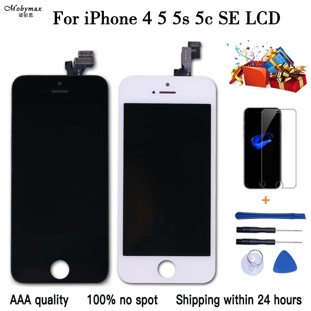 Белый и черный пожизненная гарантия AAAAA абсолютно новый ЖК дисплей для iPhone 4 4S 5G 5S