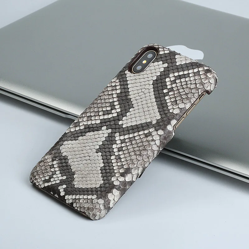Back color Чехол для телефона из натуральной кожи для iphone 11 11 max 11 pro X 6 7 8 ультра тонкая задняя крышка из натуральной кожи питона для iphone Xs XR чехол s - Цвет: Back color