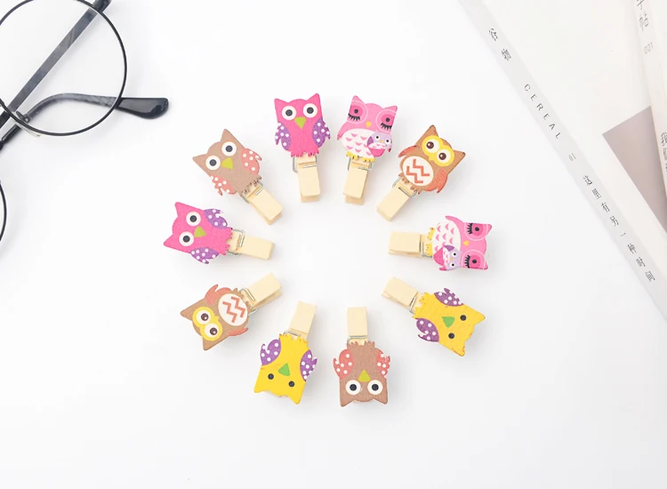 10 шт./лот креативные Kawaii деревянные держатели для фото бумаги милые Diy украшения школьные Канцтовары на подарок канцелярские принадлежности