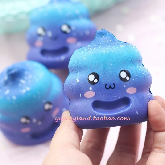 Мини Радужный Poo Emoji Face Squishy Slow Rising милый торт хлеб мягкий Squeeze Kawaii забавные хитрые