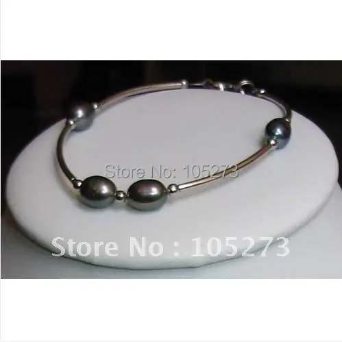 Браслет из натурального пресноводного жемчуга овальной формы 7 5 дюйма|bracelet and ring