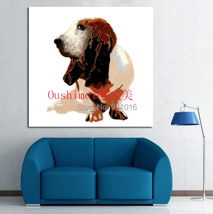

Handmade Abstract Picture Home Decor Dog Oil Painting On Canvas Modern Animals Wall Paintings Room Decor Craft Hand Painting