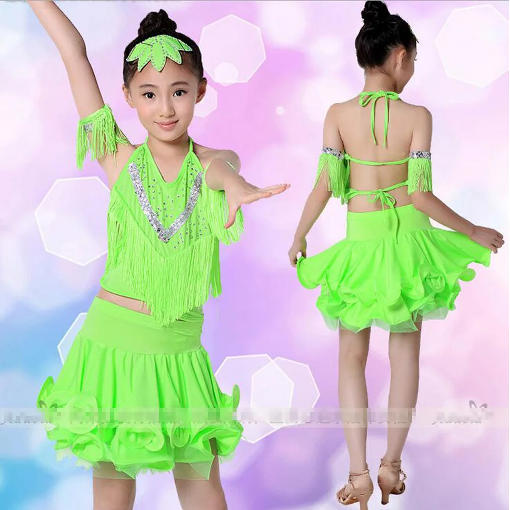 Для женщин Обувь для девочек черный Костюмы латиноамериканских танцев с