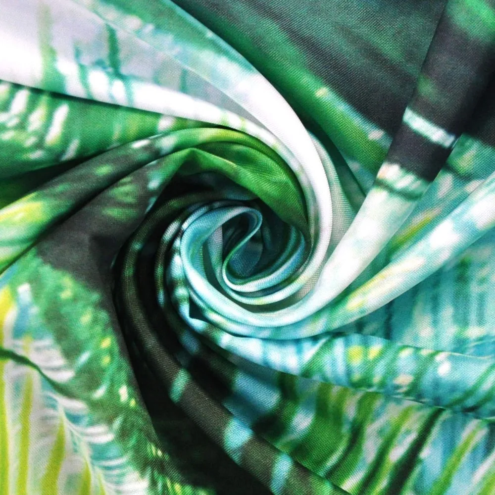 LB тропические лесные занавески с ковриком набор зеленых банановых листьев