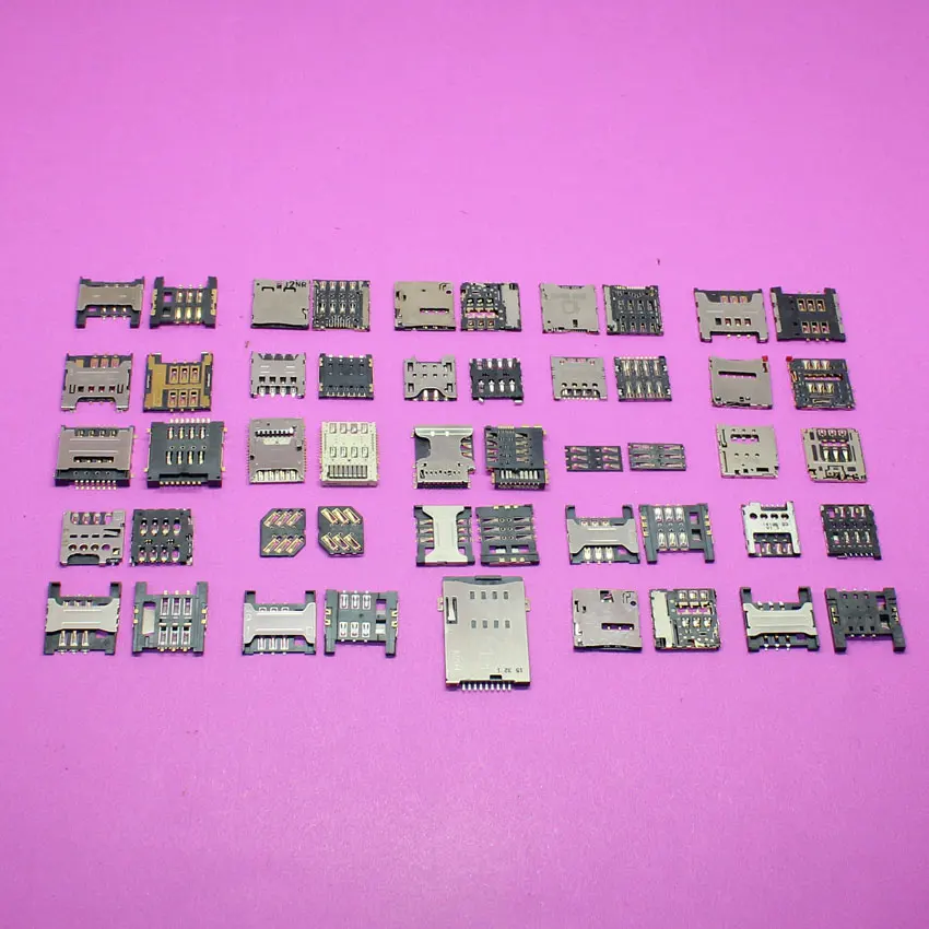 YuXi 50PCS 25models New SIM card socket reader slot connector for samsung s4/ ASUS K004/ HTC One S Ones Z510e 8S/ LG/ sony/... | Мобильные