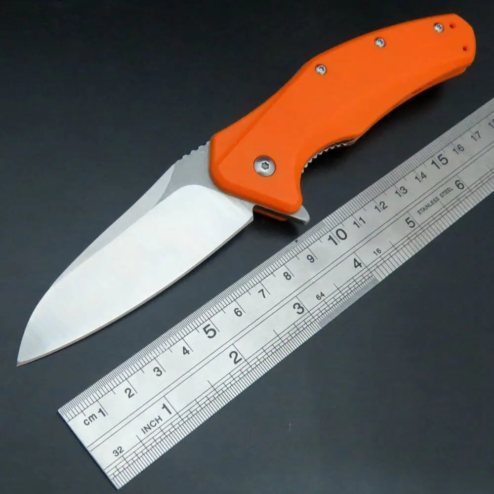 Оранжевый ZT0770 складной нож 0770 7Cr18Mov лезвие из стекловолокна и пластика Ручка шарикоподшипник ножи Открытый выживания тактический EDC Многофункциональный инструмент - Цвет: Оранжевый