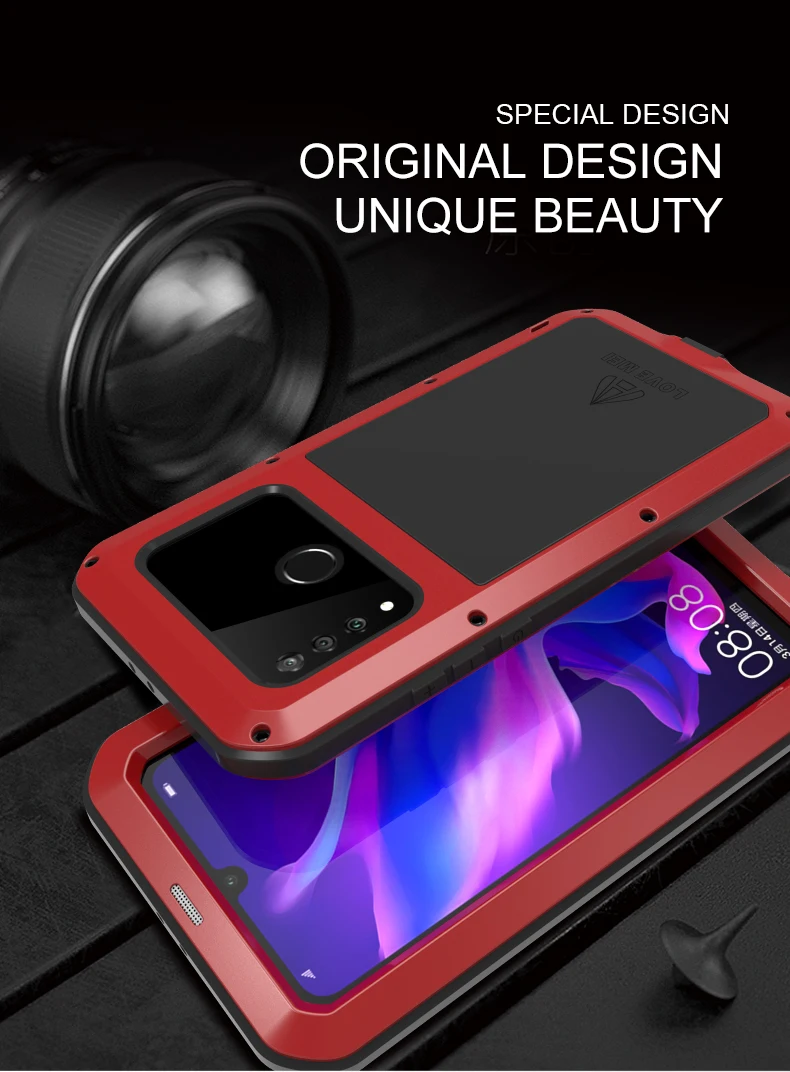 360 дизайнерский чехол для huawei P30Lite, противоударный, алюминиевый, металлический, закаленное стекло, гибридный, полный Чехол для huawei P30Pro, роскошный