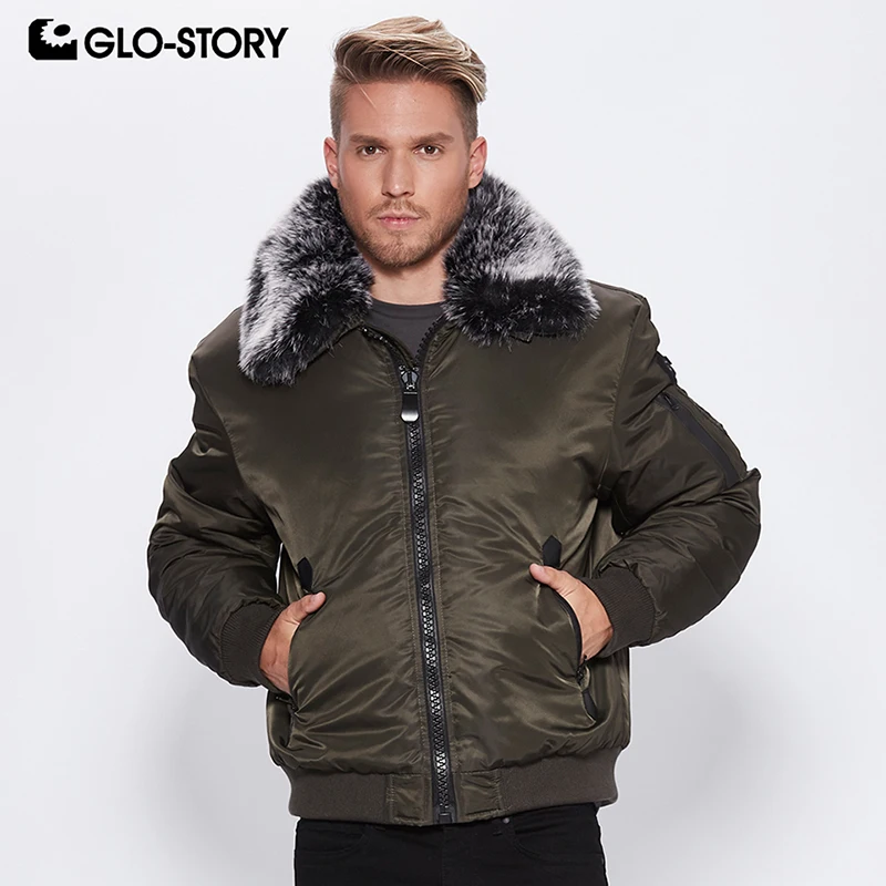 GLO STORY Мужская 2018 Зимняя Толстая стеганая теплая байкерская куртка бомбер мужская