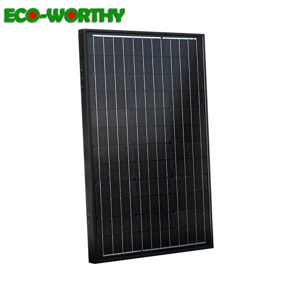 ECOworthy 60 Вт 12 В монокристаллическая солнечная панель для в аккумуляторной батареи