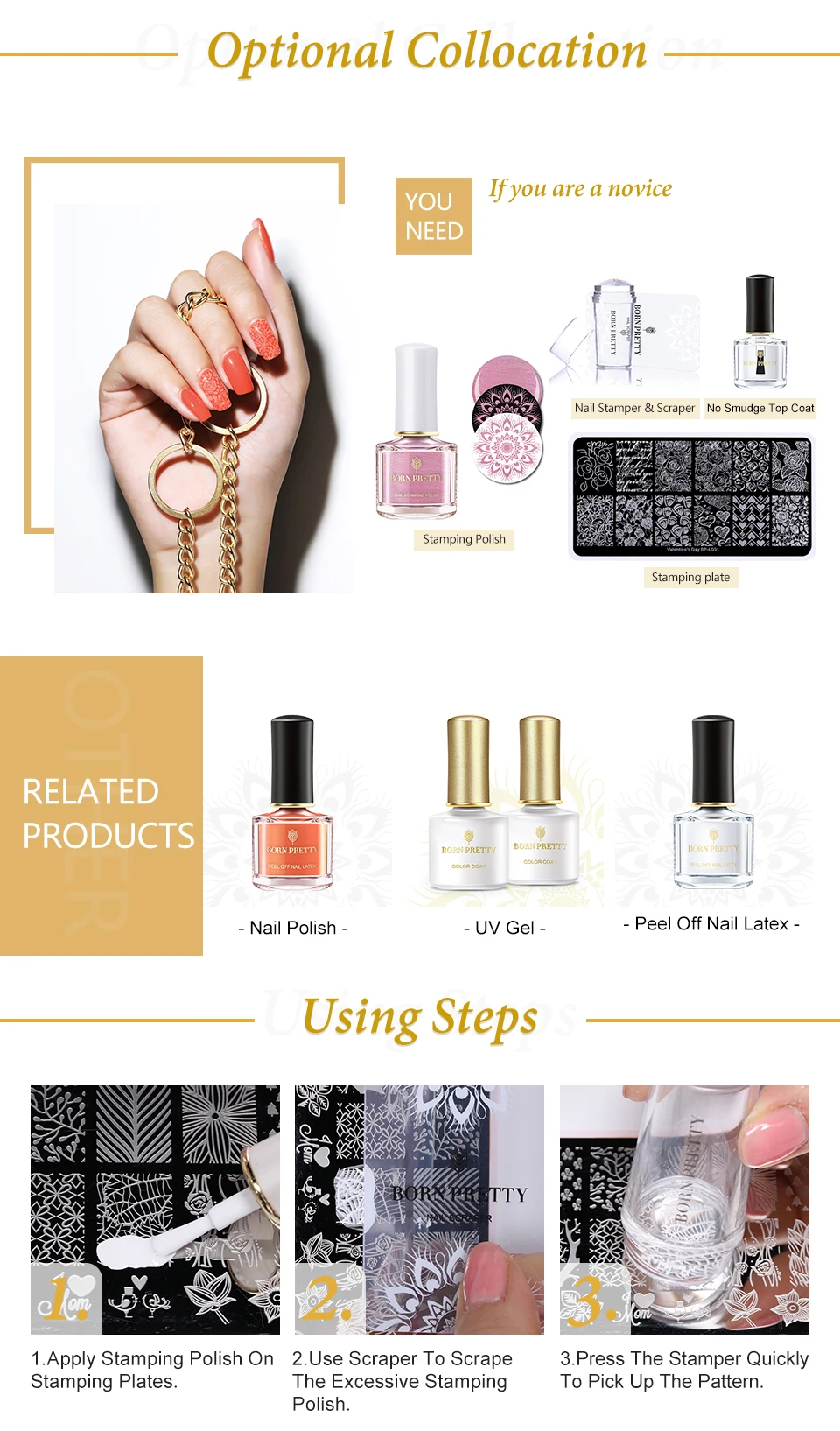 BORN PRETTY Lace серия прямоугольная штамповочная пластина Цветочная пряжа узор черный белый кружевной дизайн шаблон дизайн ногтей штамп пластина