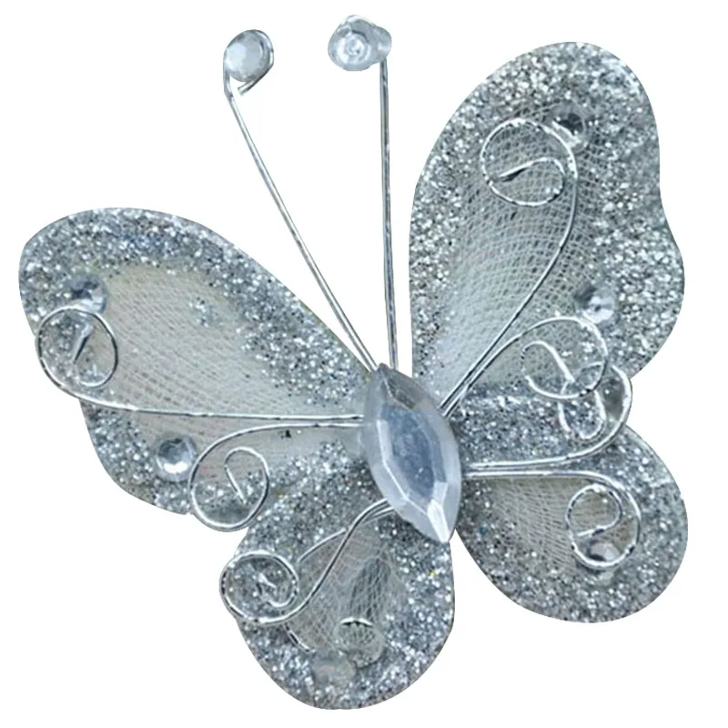 10 шт. Смешанные органзы провода горный хрусталь бабочка свадебные украшения для