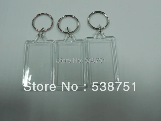FREE Shipping by FEDEX 500pcs/lot 2014 Promotional Rectangle Acrylic Photo keychain Plastic Keyring | Украшения и аксессуары