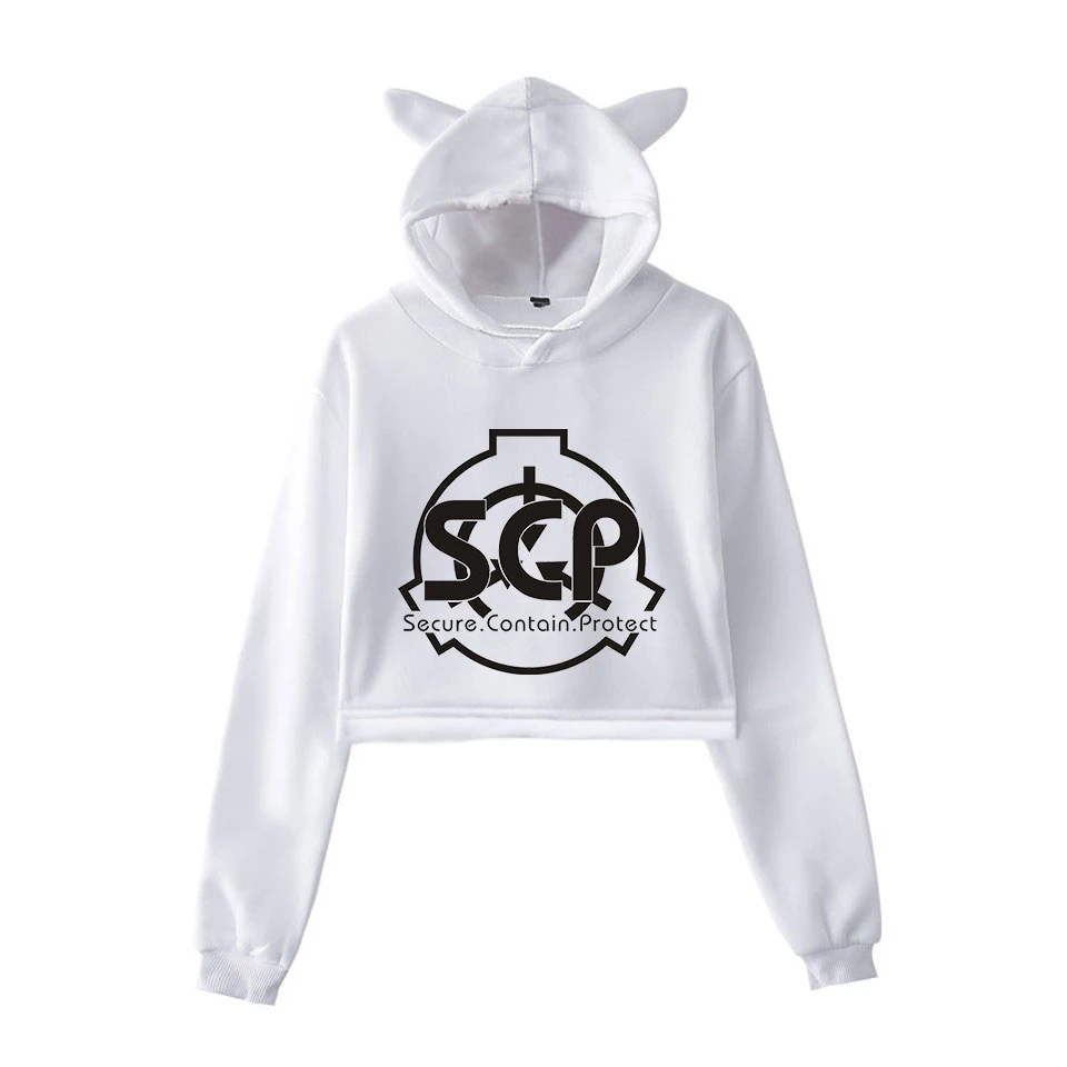УКОРОЧЕННЫЙ ТОП Frdun Scp Foundation 2019 для женщин модное худи с принтом кота пикантное