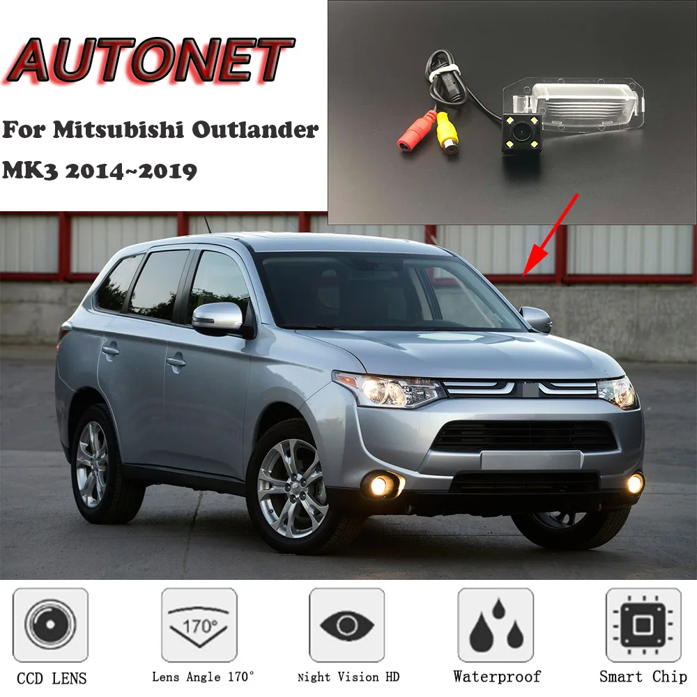Камера заднего вида AUTONET HD с ночным видением для Mitsubishi Outlander MK3 2014 ~ 2019 CCD/камера