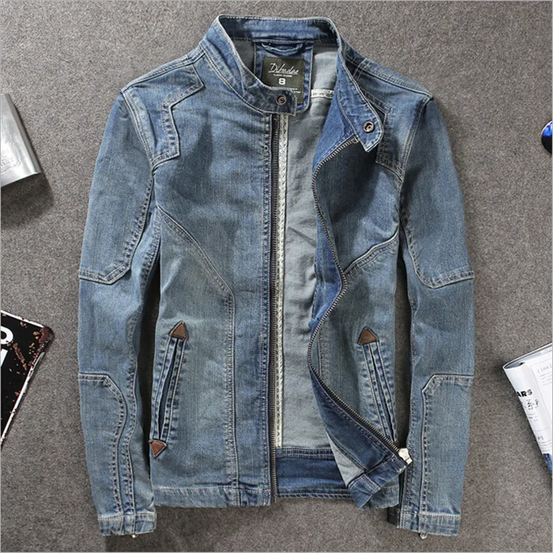 Campera Hombre Invierno 2021 мужские модные куртки винтажные джинсовые синие Chaqueta пальто