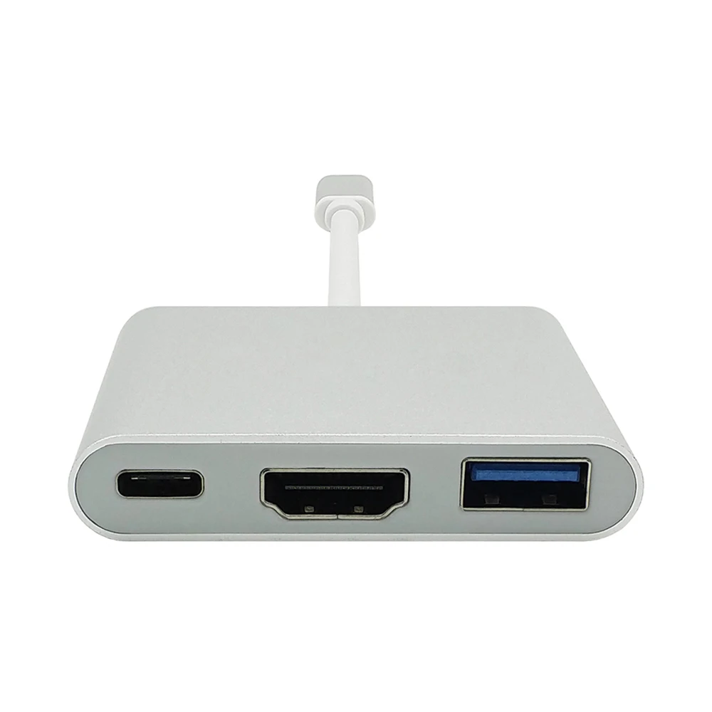 Тип C поворот HDMI + USB3.1 зарядка адаптер usb type кабель USB гнездовой 4K Thunderbolt 3