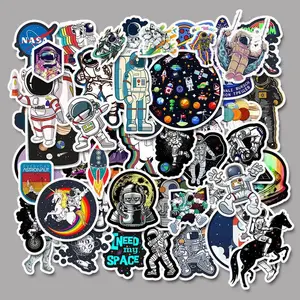 Наклейка космонавт для чемодана, скейтборда, ноутбука, чемодана, холодильника, автостайлинга, 50 шт.компл.